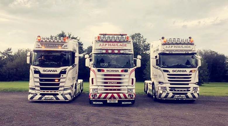 JJP Haulage Ltd Scania Lorry fleet